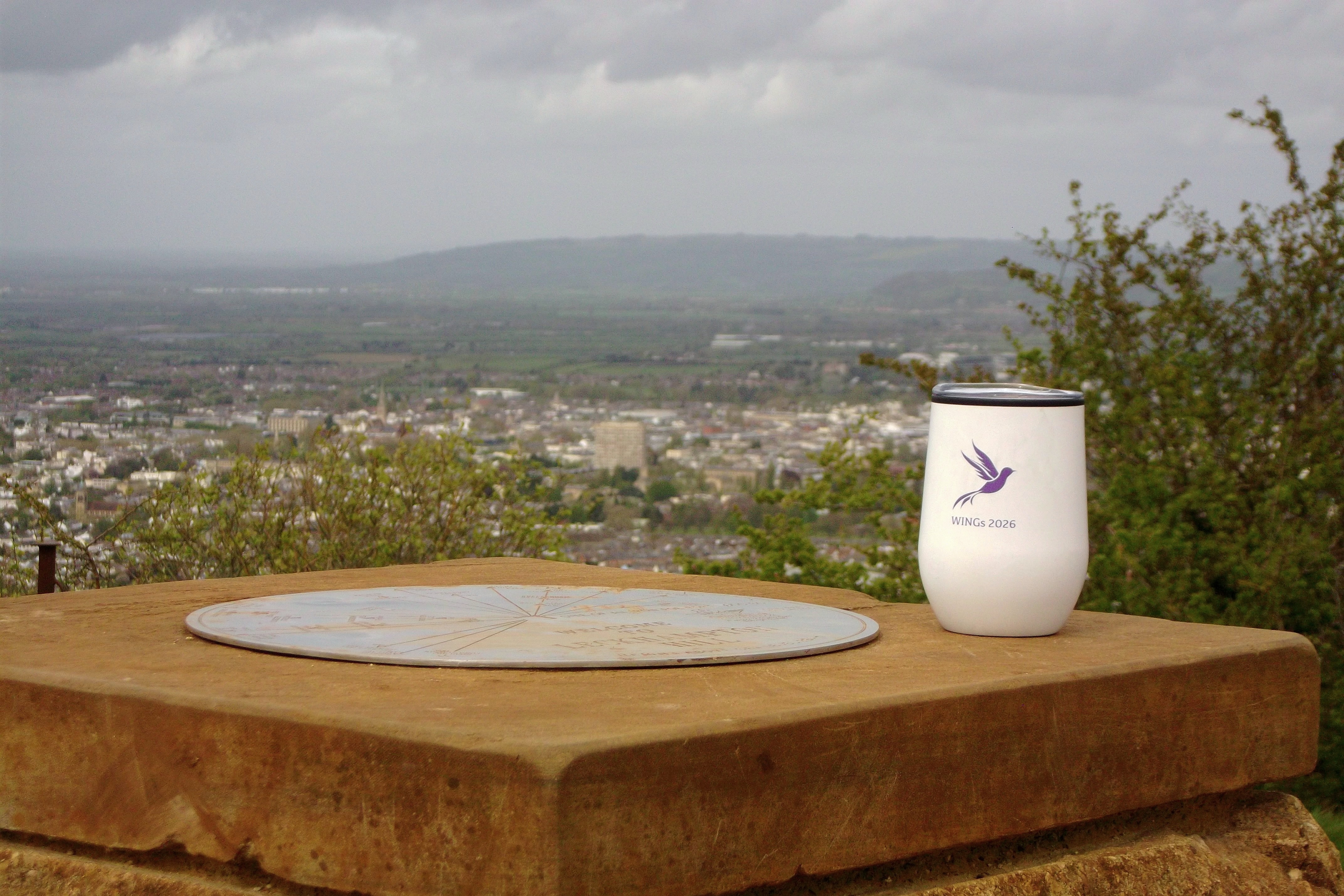 Leckhampton Hill with Cheltenham in the background